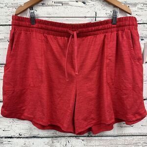 St Johns Bay Men's Deck Shorts 🆕 Drawstring Stretch Red [Size XXL 2XL w 44] NWT